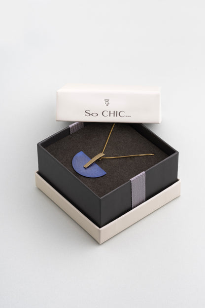 Mavi Sahra 18 Ayar Sarı Altın Kaplama 45 Cm Gümüş Tasarım Kolye 07307751244