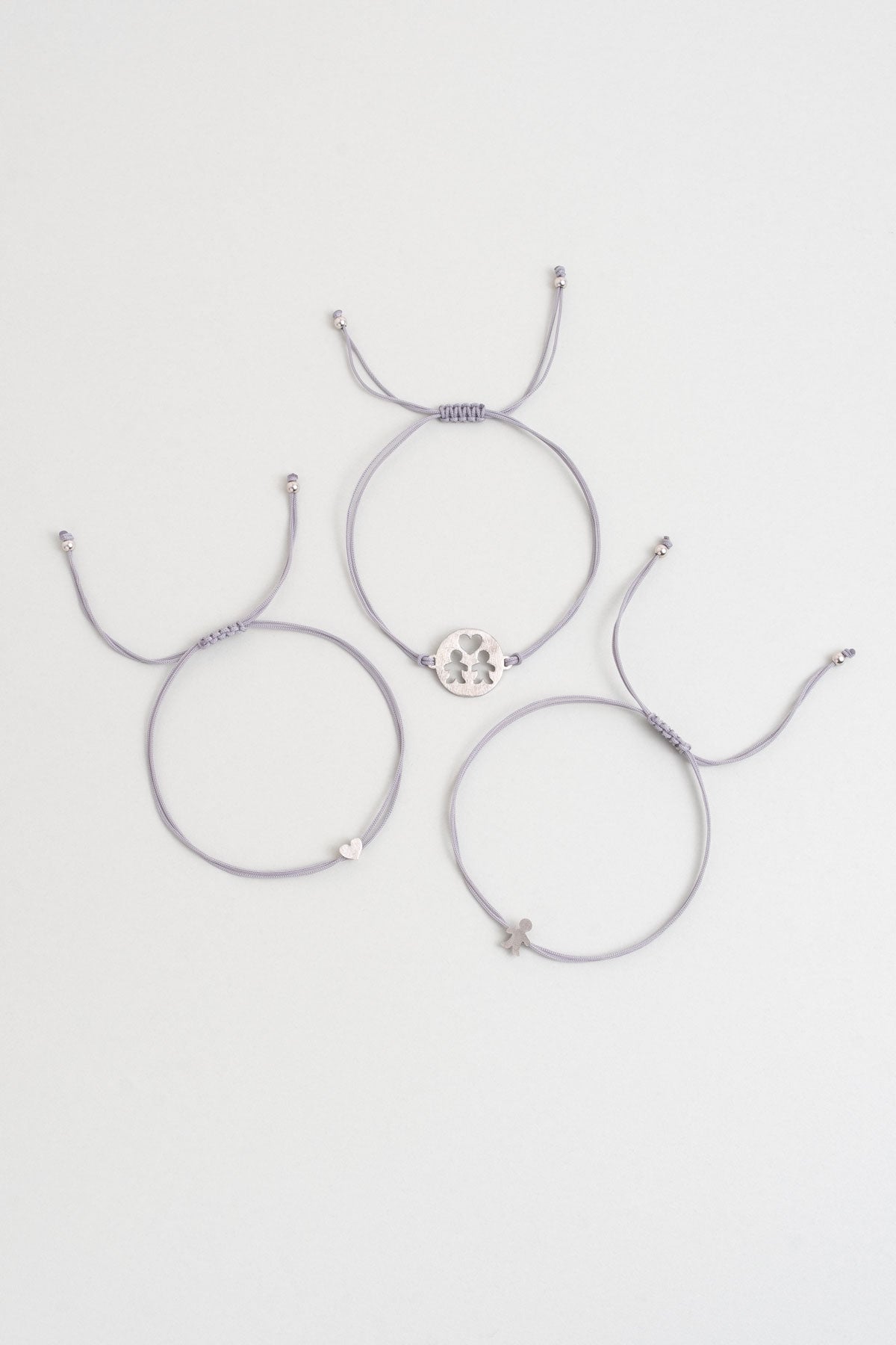 Anne Ve Çocukları 18 Ayar Beyaz Altın Kaplama Gümüş Bileklik 07308529099