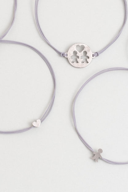 Anne Ve Çocukları 18 Ayar Beyaz Altın Kaplama Gümüş Bileklik 07308529099