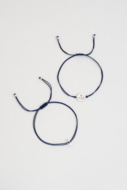 Baba Ve Oğul 18 Ayar Beyaz Altın Kaplama Gümüş Çapa Bileklik 07308551299