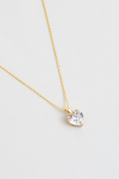 Gizemli Kalp 18 Ayar Sarı Altın Kaplama 45 Cm Gümüş Kolye 07309060144