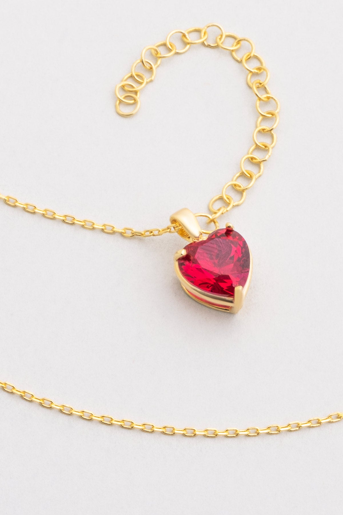 Gizemli Kalp 18 Ayar Sarı Altın Kaplama 45 Cm Gümüş Kolye 07309063944