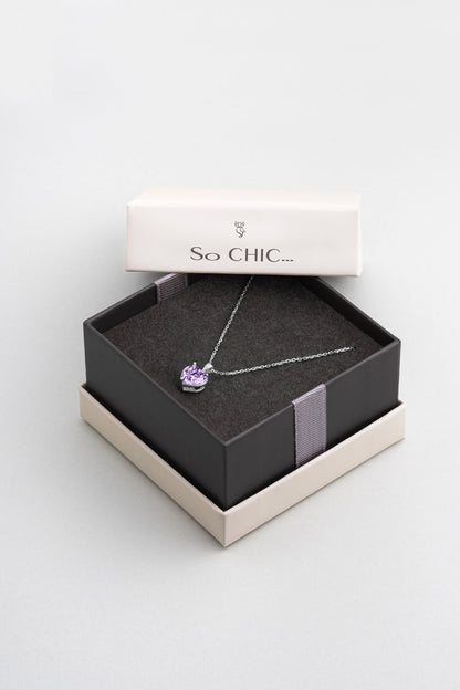 Gizemli Kalp 18 Ayar Beyaz Altın Kaplama 45 Cm Gümüş Kolye 07309069399