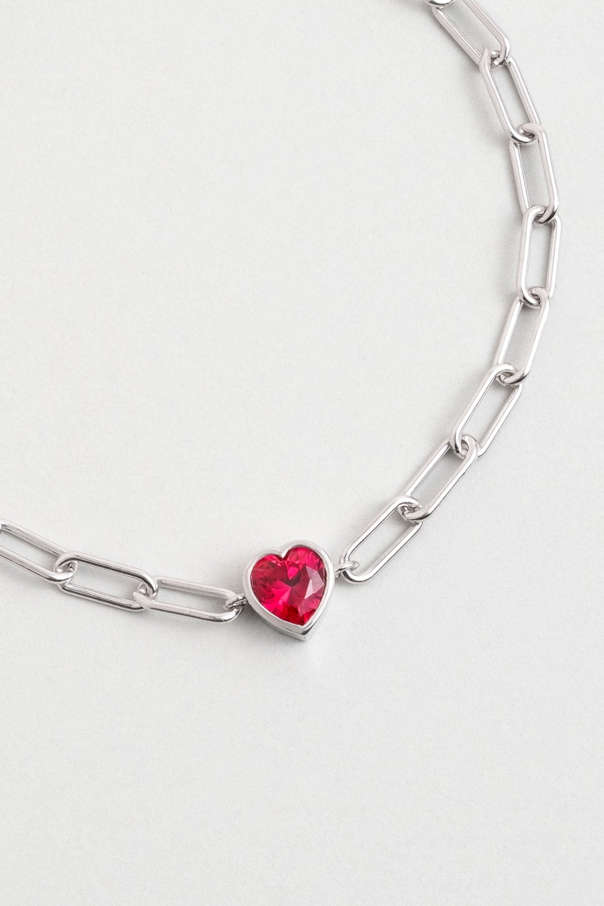 Gizemli Kalp 18 Ayar Beyaz Altın Kaplama 20 Cm Gümüş Bileklik 07309077299