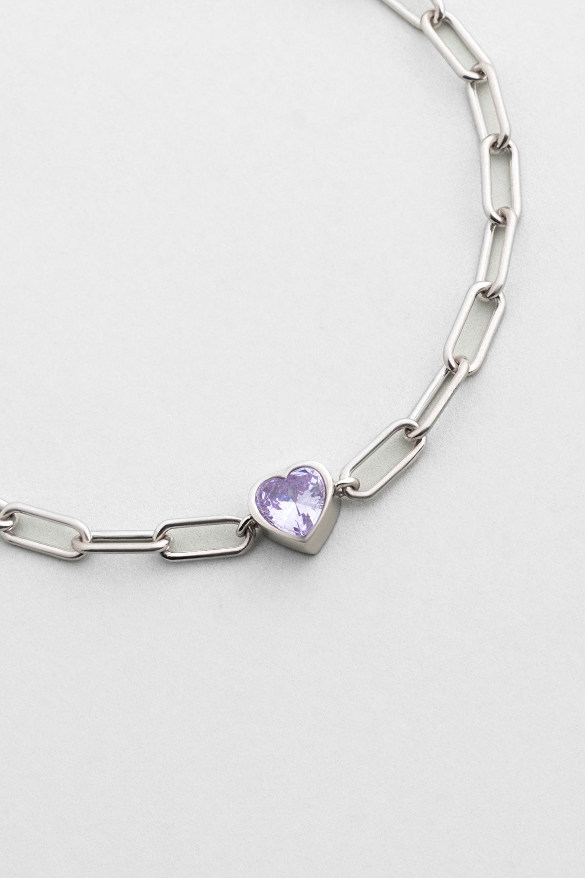 Gizemli Kalp 18 Ayar Beyaz Altın Kaplama 20 Cm Gümüş Bileklik 07309079399