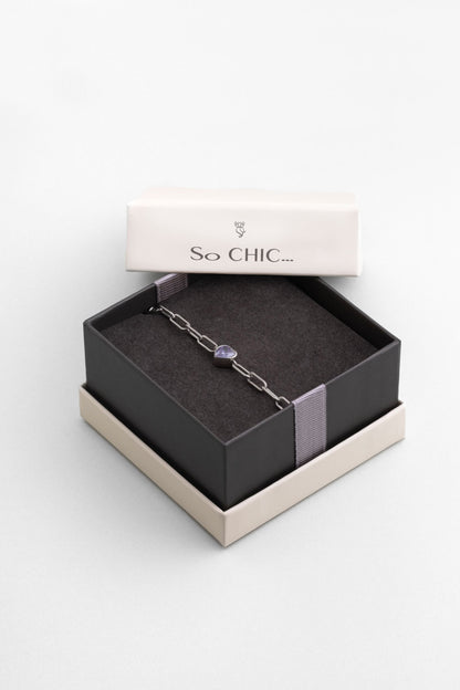 Gizemli Kalp 18 Ayar Beyaz Altın Kaplama 20 Cm Gümüş Bileklik 07309079399