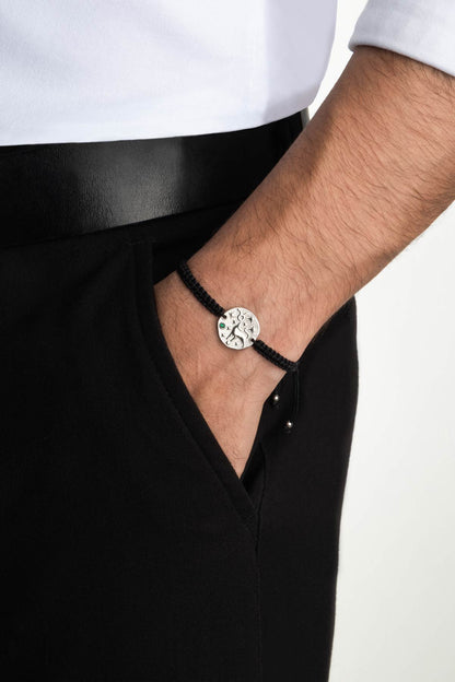 Boğa Burcu 18 Ayar Beyaz Altın Kaplama Ayarlanabilir Erkek Gümüş Bileklik 07310010499