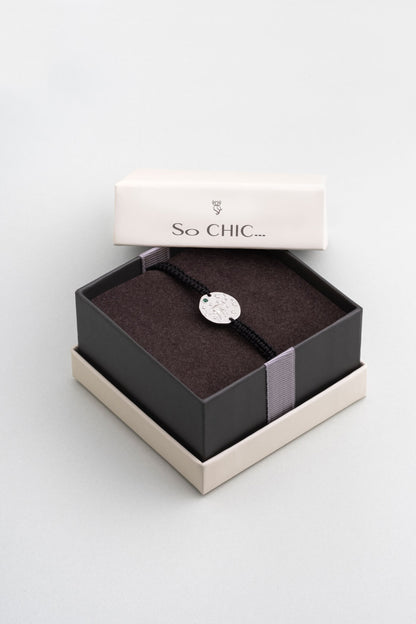 Boğa Burcu 18 Ayar Beyaz Altın Kaplama Ayarlanabilir Erkek Gümüş Bileklik 07310010499