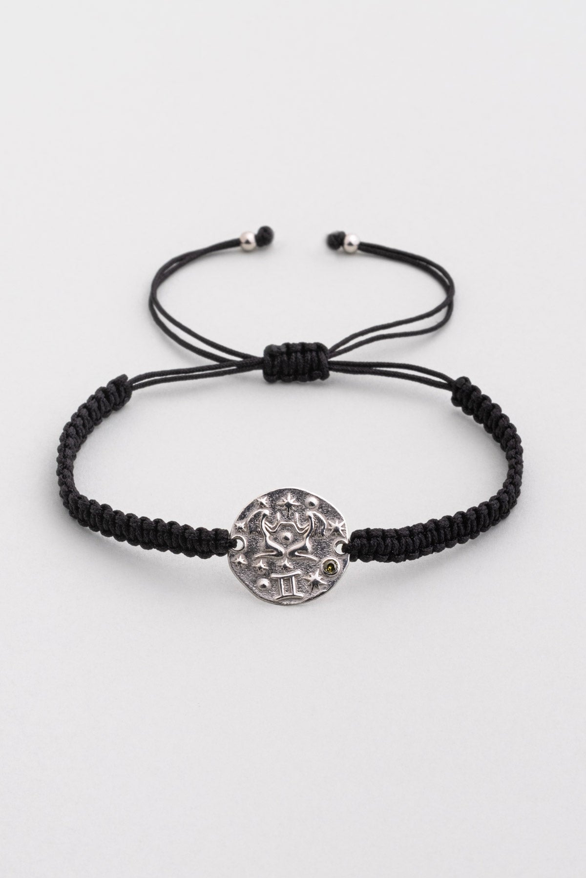 Ikizler Burcu 18 Ayar Beyaz Altın Kaplama Ayarlanabilir Erkek Gümüş Bileklik 07310020499