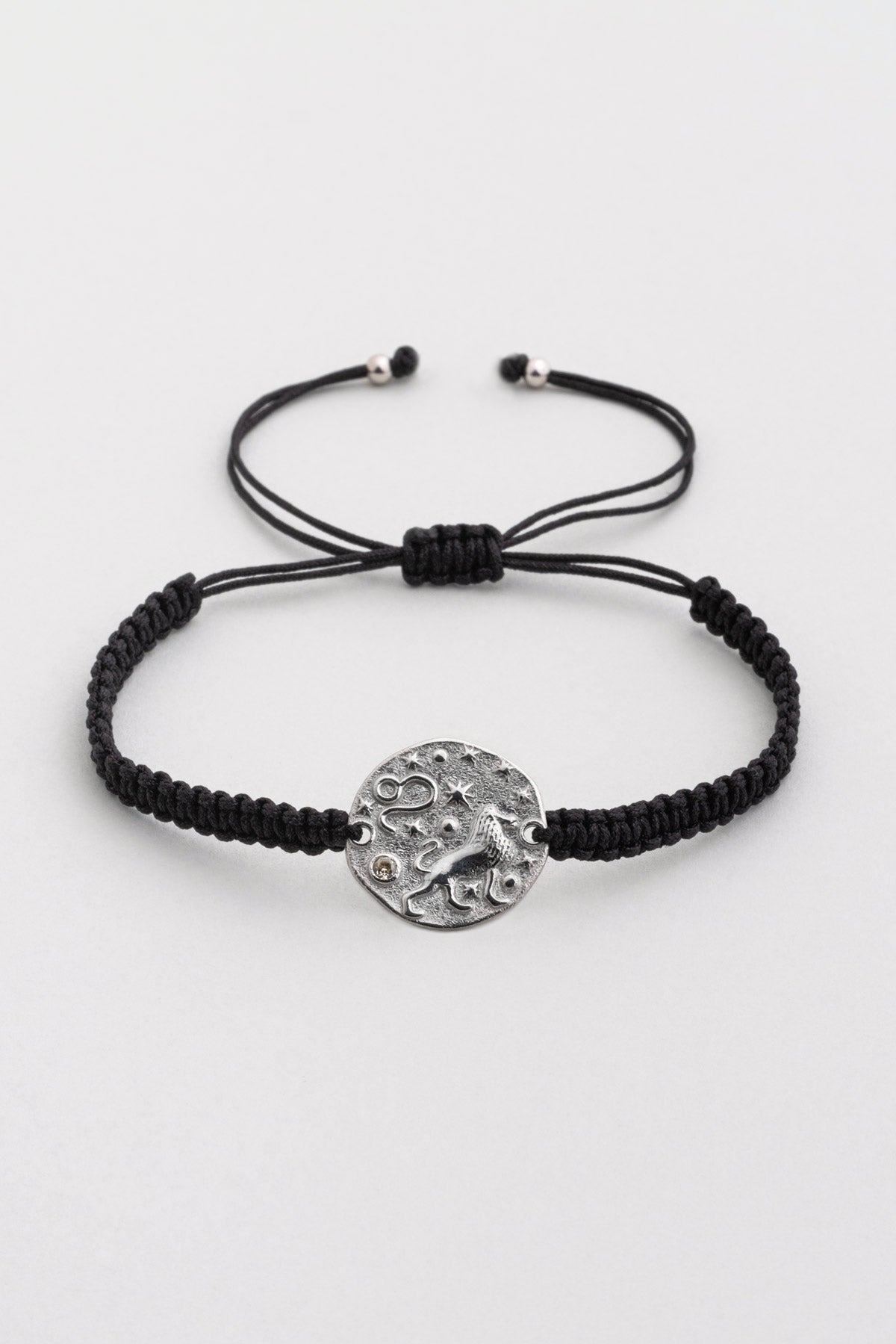 Aslan Burcu 18 Ayar Beyaz Altın Kaplama Ayarlanabilir Erkek Gümüş Bileklik 07310045499