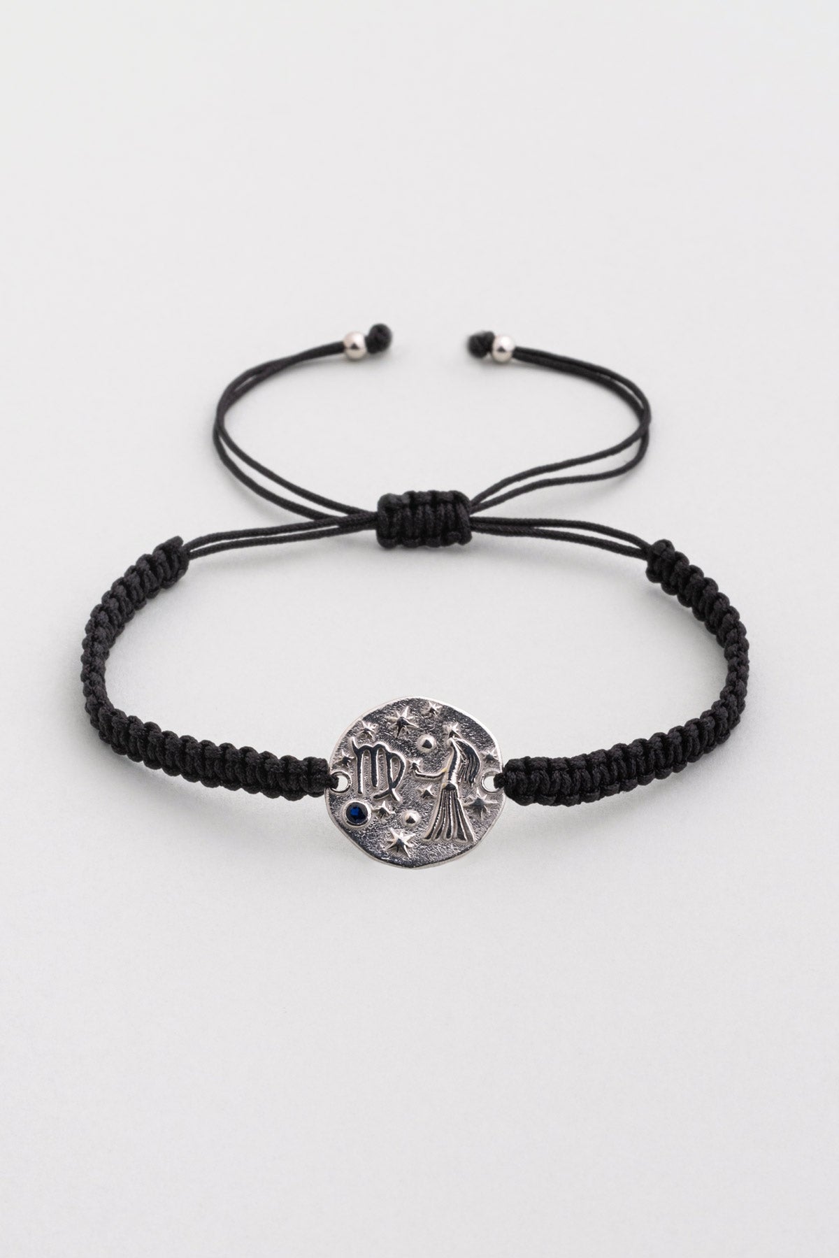 Başak Burcu 18 Ayar Beyaz Altın Kaplama Ayarlanabilir Erkek Gümüş Bileklik 07310051299