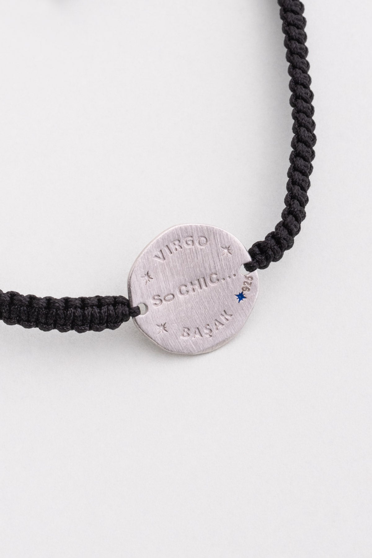 Başak Burcu 18 Ayar Beyaz Altın Kaplama Ayarlanabilir Erkek Gümüş Bileklik 07310051299