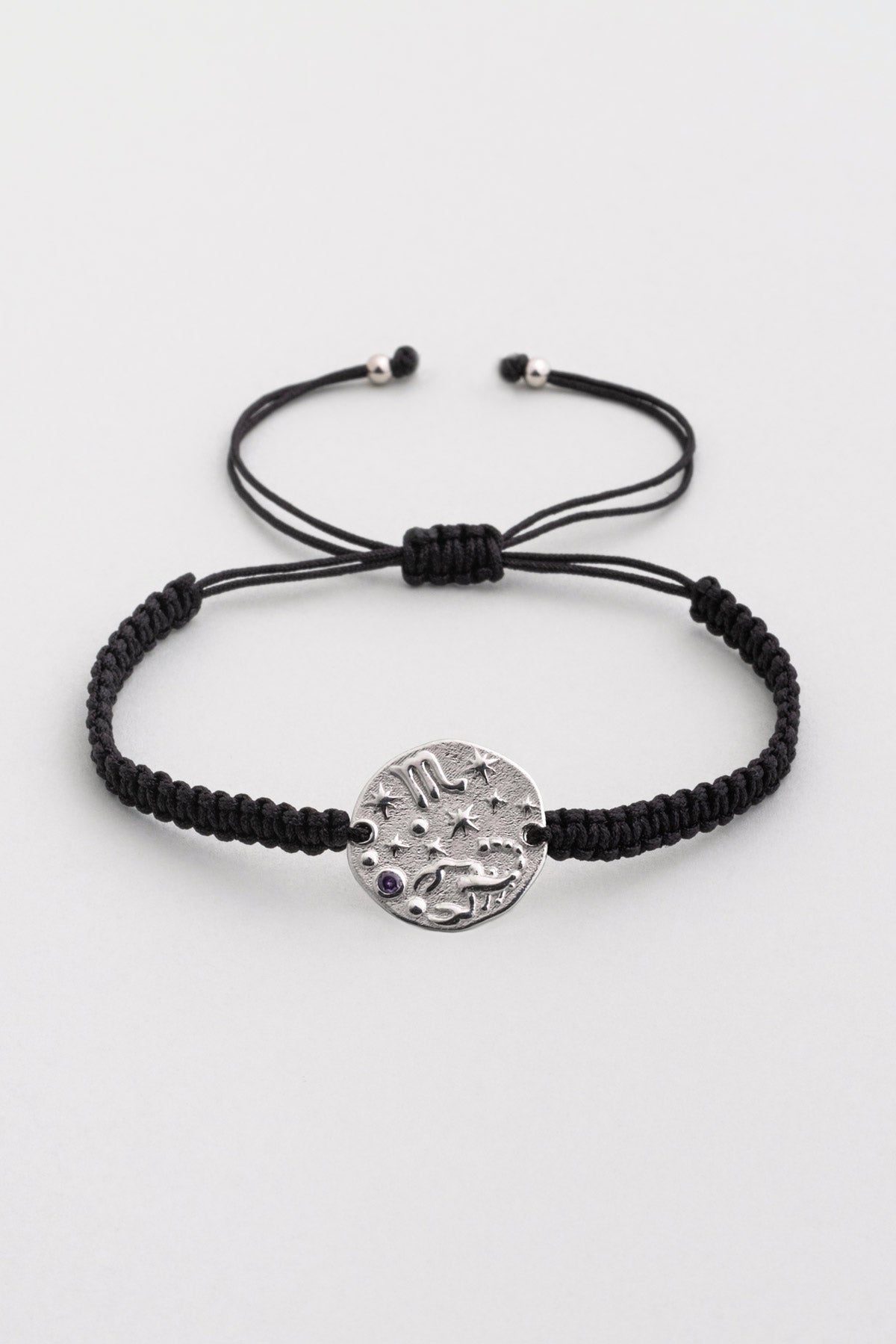 Akrep Burcu 18 Ayar Beyaz Altın Kaplama Ayarlanabilir Erkek Gümüş Bileklik 07310078999