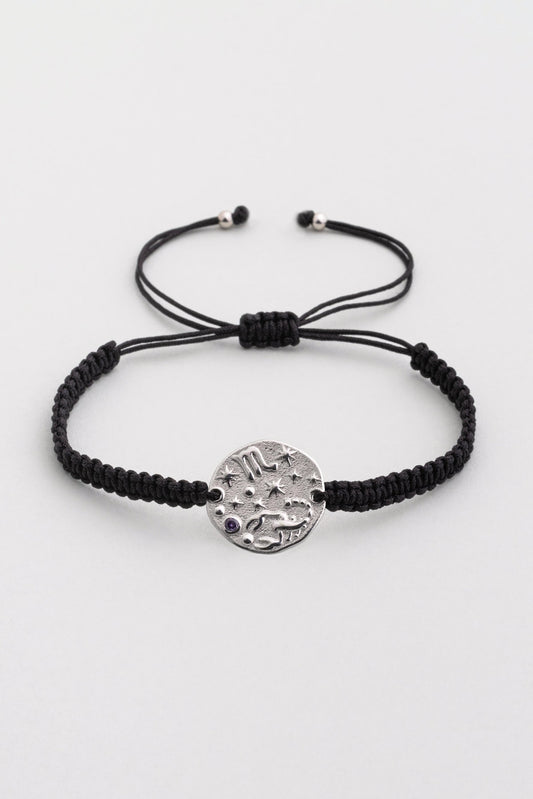 Akrep Burcu 18 Ayar Beyaz Altın Kaplama Ayarlanabilir Erkek Gümüş Bileklik 07310078999