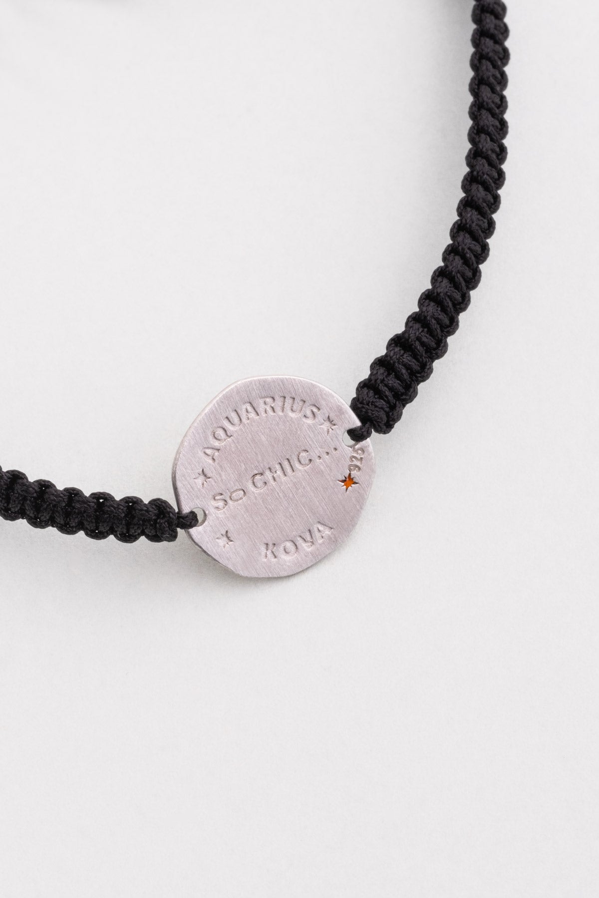 Kova Burcu 18 Ayar Beyaz Altın Kaplama Ayarlanabilir Erkek Gümüş Bileklik 07310100899