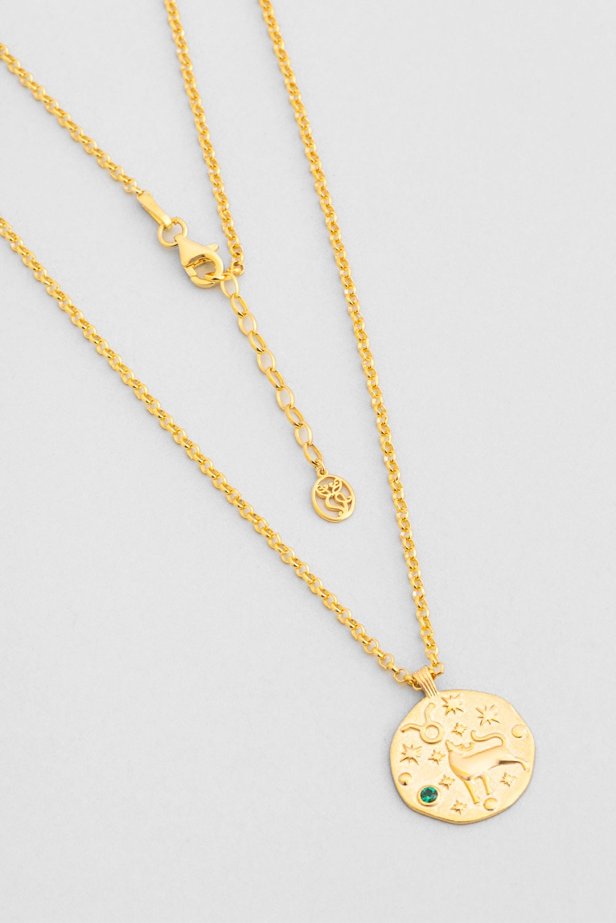 Boğa Burcu 18 Ayar Sarı Altın Kaplama 45 Cm Gümüş Kolye 07310410444