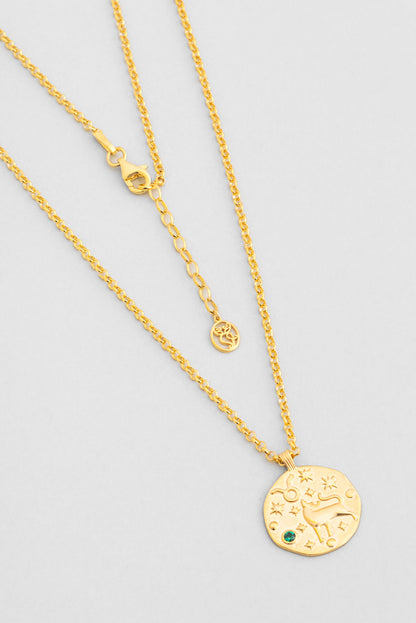 Boğa Burcu 18 Ayar Sarı Altın Kaplama 45 Cm Gümüş Kolye 07310410444