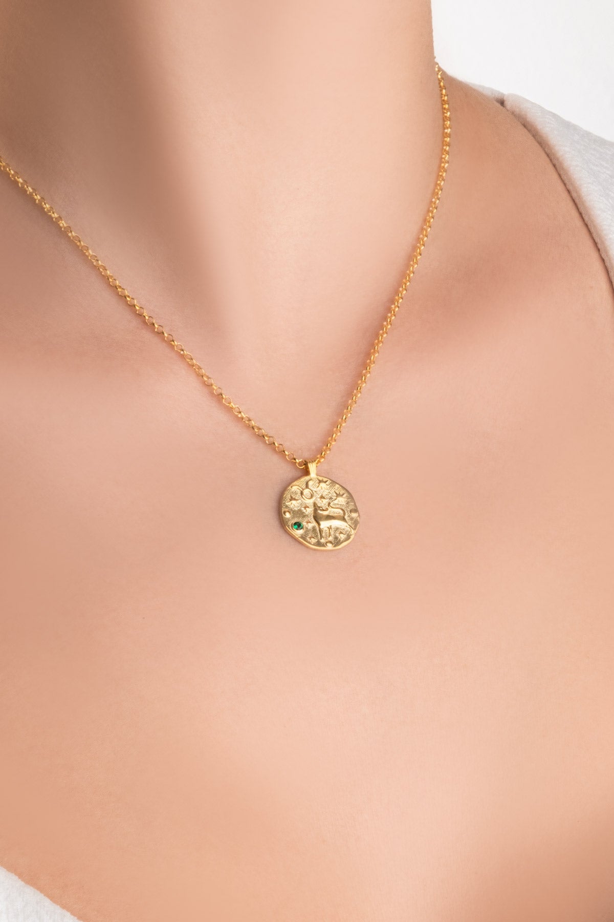 Boğa Burcu 18 Ayar Sarı Altın Kaplama 45 Cm Gümüş Kolye 07310410444