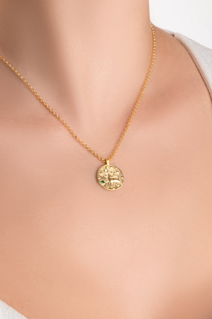 Boğa Burcu 18 Ayar Sarı Altın Kaplama 45 Cm Gümüş Kolye 07310410444