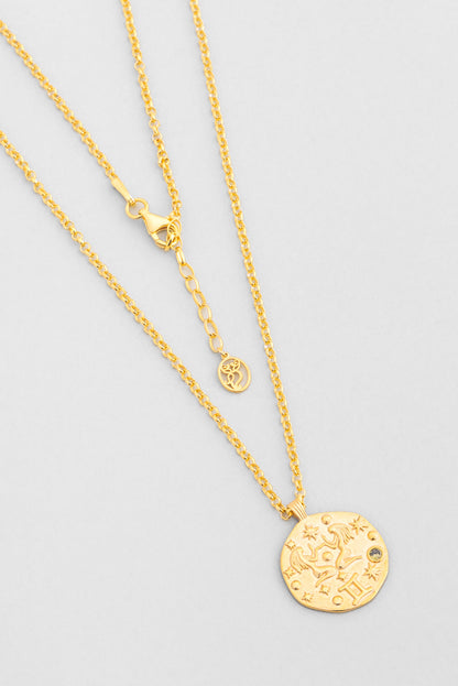 Ikizler Burcu 18 Ayar Sarı Altın Kaplama 45 Cm Gümüş Kolye 07310420444