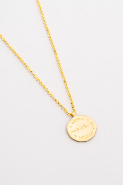 Ikizler Burcu 18 Ayar Sarı Altın Kaplama 45 Cm Gümüş Kolye 07310420444