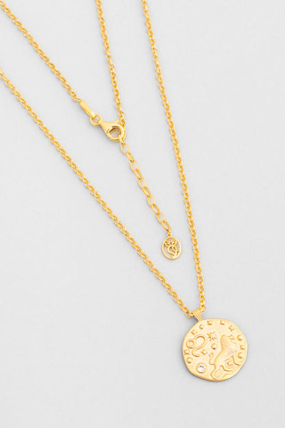 Aslan Burcu 18 Ayar Sarı Altın Kaplama 45 Cm Gümüş Kolye 07310445444