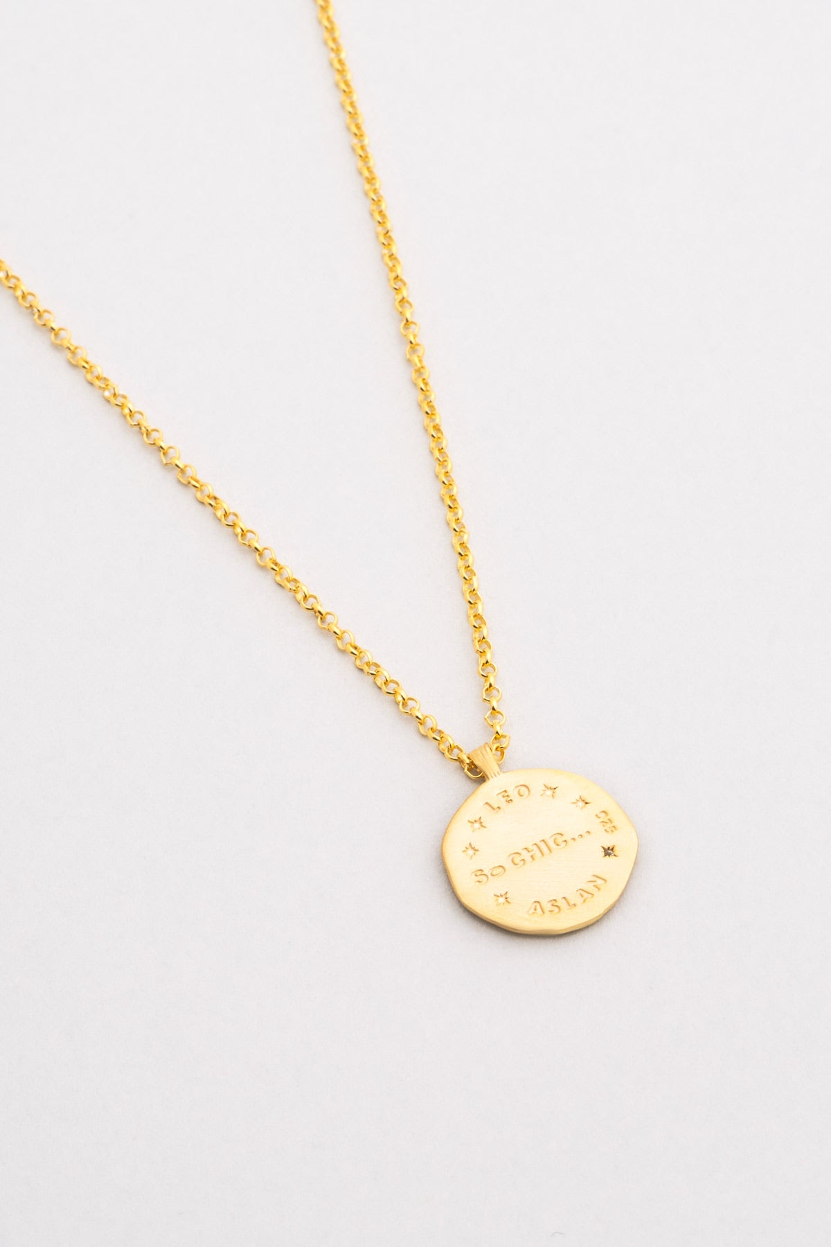 Aslan Burcu 18 Ayar Sarı Altın Kaplama 45 Cm Gümüş Kolye 07310445444