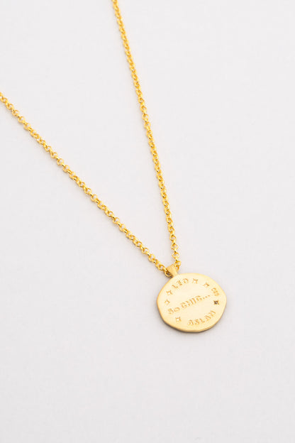 Aslan Burcu 18 Ayar Sarı Altın Kaplama 45 Cm Gümüş Kolye 07310445444