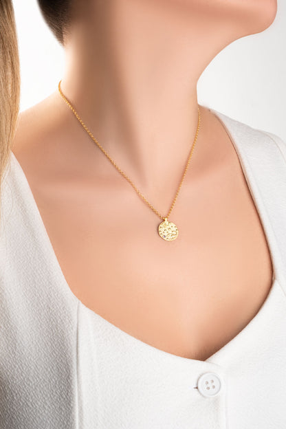 Akrep Burcu 18 Ayar Sarı Altın Kaplama 45 Cm Gümüş Kolye 07310478944