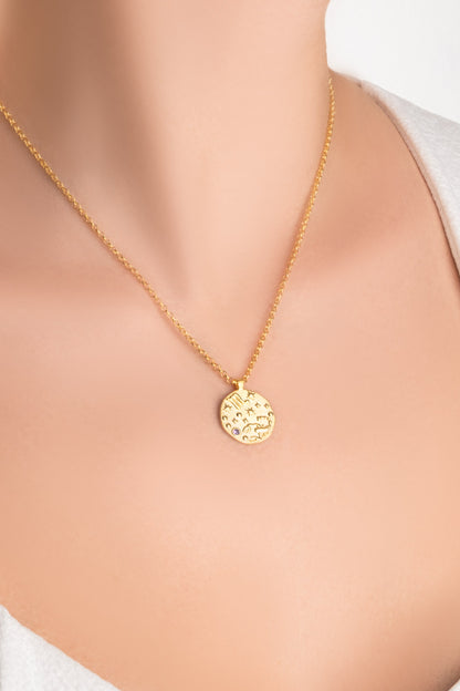 Akrep Burcu 18 Ayar Sarı Altın Kaplama 45 Cm Gümüş Kolye 07310478944