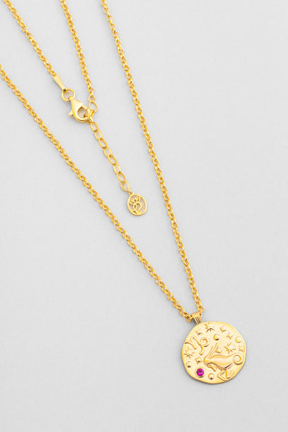 Oğlak Burcu 18 Ayar Sarı Altın Kaplama 45 Cm  Gümüş Kolye 07310497244