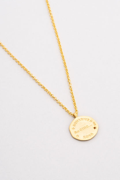 Kova Burcu 18 Ayar Sarı Altın Kaplama 45 Cm Gümüş Kolye 07310500844