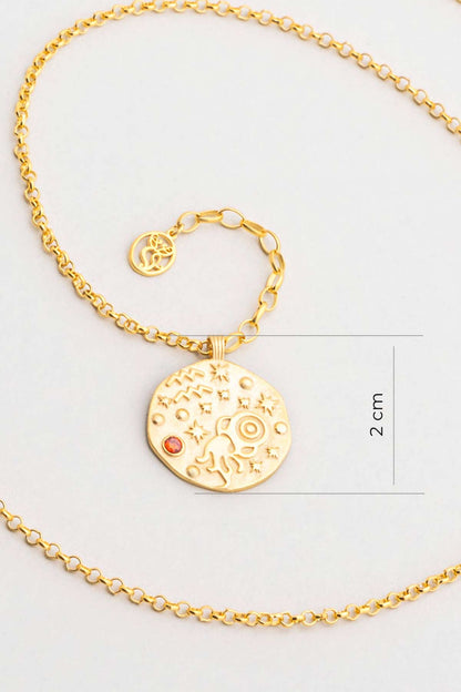 Kova Burcu 18 Ayar Sarı Altın Kaplama 45 Cm Gümüş Kolye 07310500844