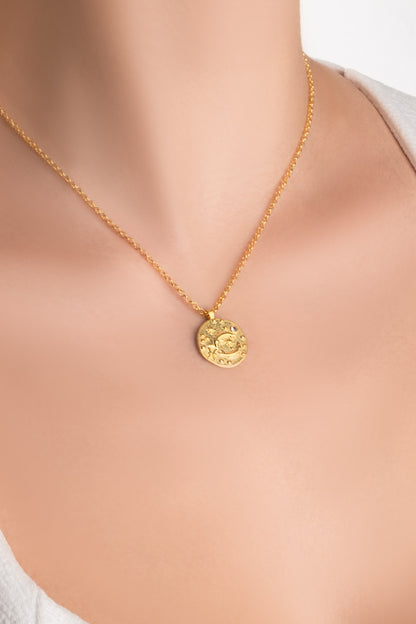 Balık Burcu 18 Ayar Sarı Altın Kaplama 45 Cm Gümüş Kolye 07310510344