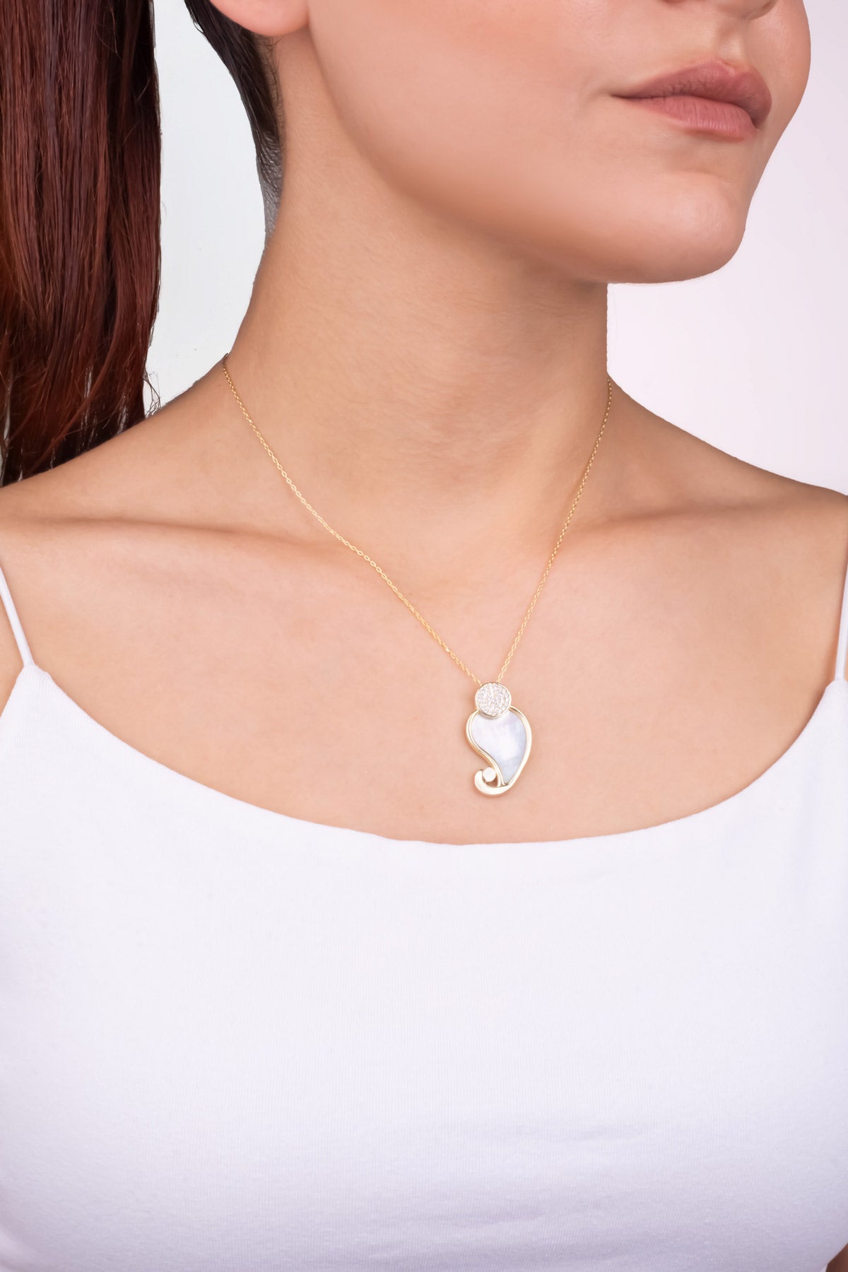 Ayışığı Masalı 18 Ayar Sarı Altın Kaplama 45 Cm Gümüş Kolye 07310614644