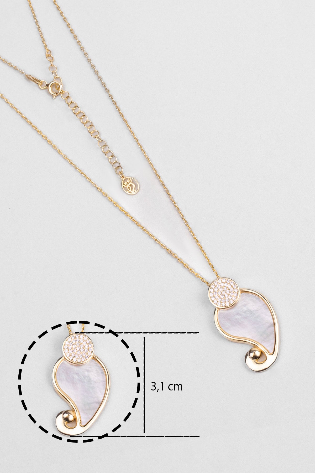 Ayışığı Masalı 18 Ayar Sarı Altın Kaplama 45 Cm Gümüş Kolye 07310614644