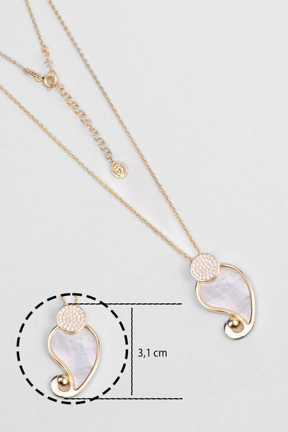 Ayışığı Masalı 18 Ayar Sarı Altın Kaplama 45 Cm Gümüş Kolye 07310614644