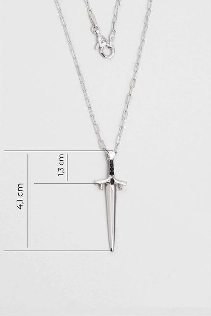 Viking Kılıcı 60 Cm Gümüş Erkek Kolye 07310810299