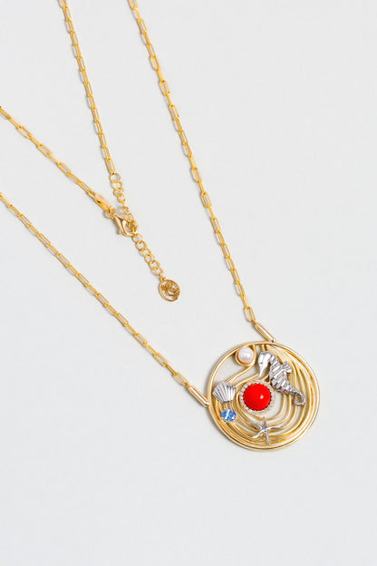 Mercan Dünyası 18 Ayar Sarı Altın Kaplama 55 Cm Gümüş Zincir Kolye 07310900844