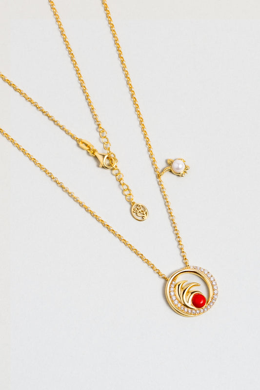 Saklı Mercan 18 Ayar Sarı Altın Kaplama 45 Cm Gümüş Kolye 07310950844