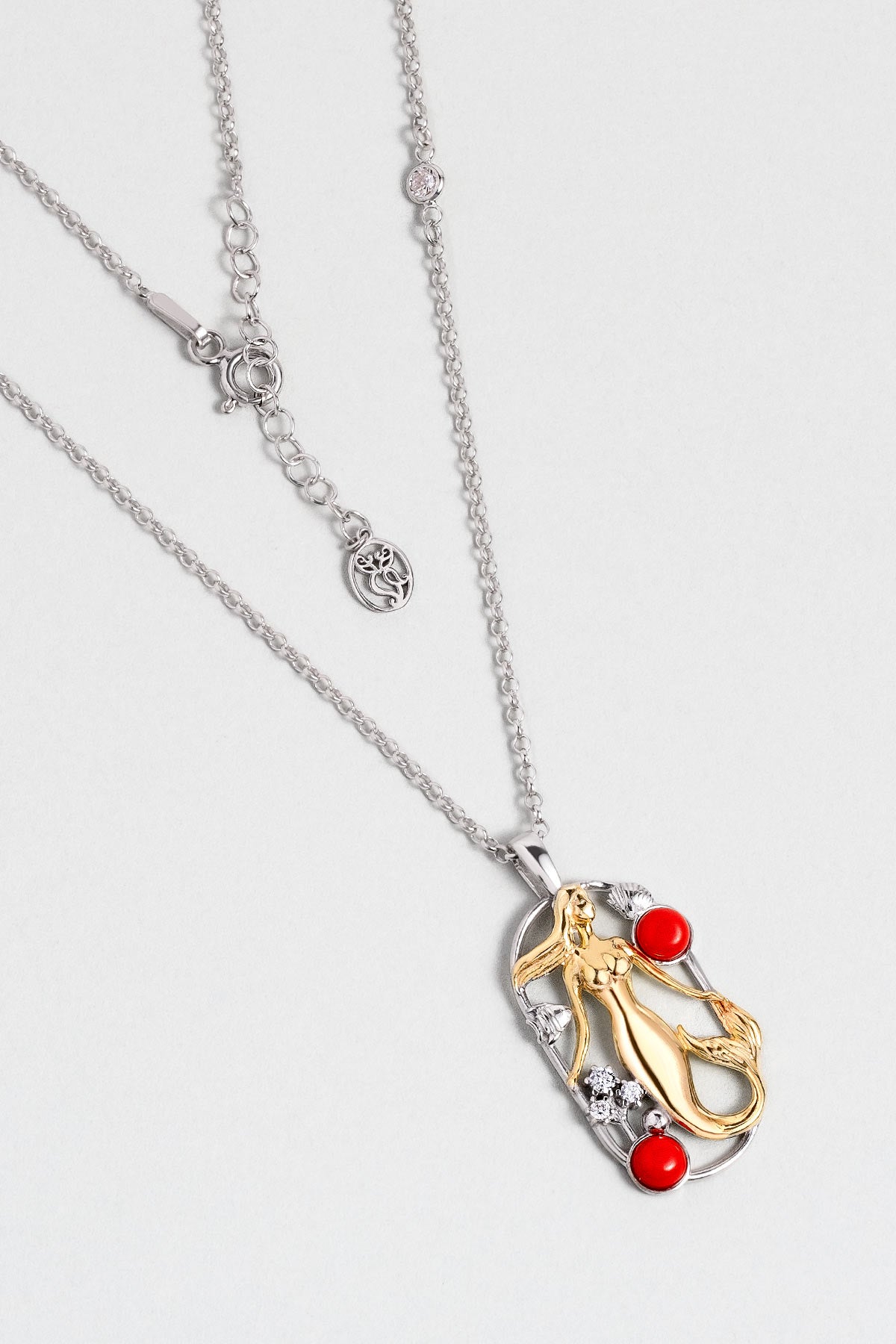 Sirena 18 Ayar Beyaz Altın Kaplama 45 Cm Gümüş Kolye 07310970899