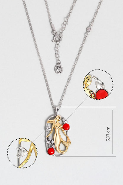 Sirena 18 Ayar Beyaz Altın Kaplama 45 Cm Gümüş Kolye 07310970899