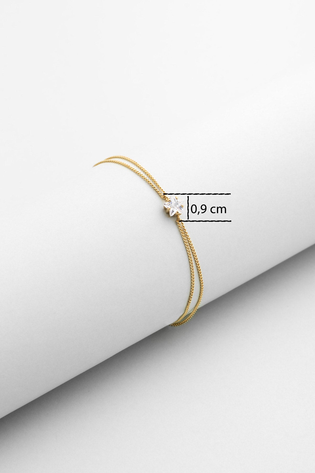 Sirius Yıldızı 18 Ayar Sarı Altın Kaplama 18 Cm Gümüş Bileklik 07311980144