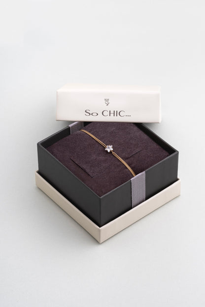 Sirius Yıldızı 18 Ayar Sarı Altın Kaplama 18 Cm Gümüş Bileklik 07311980144