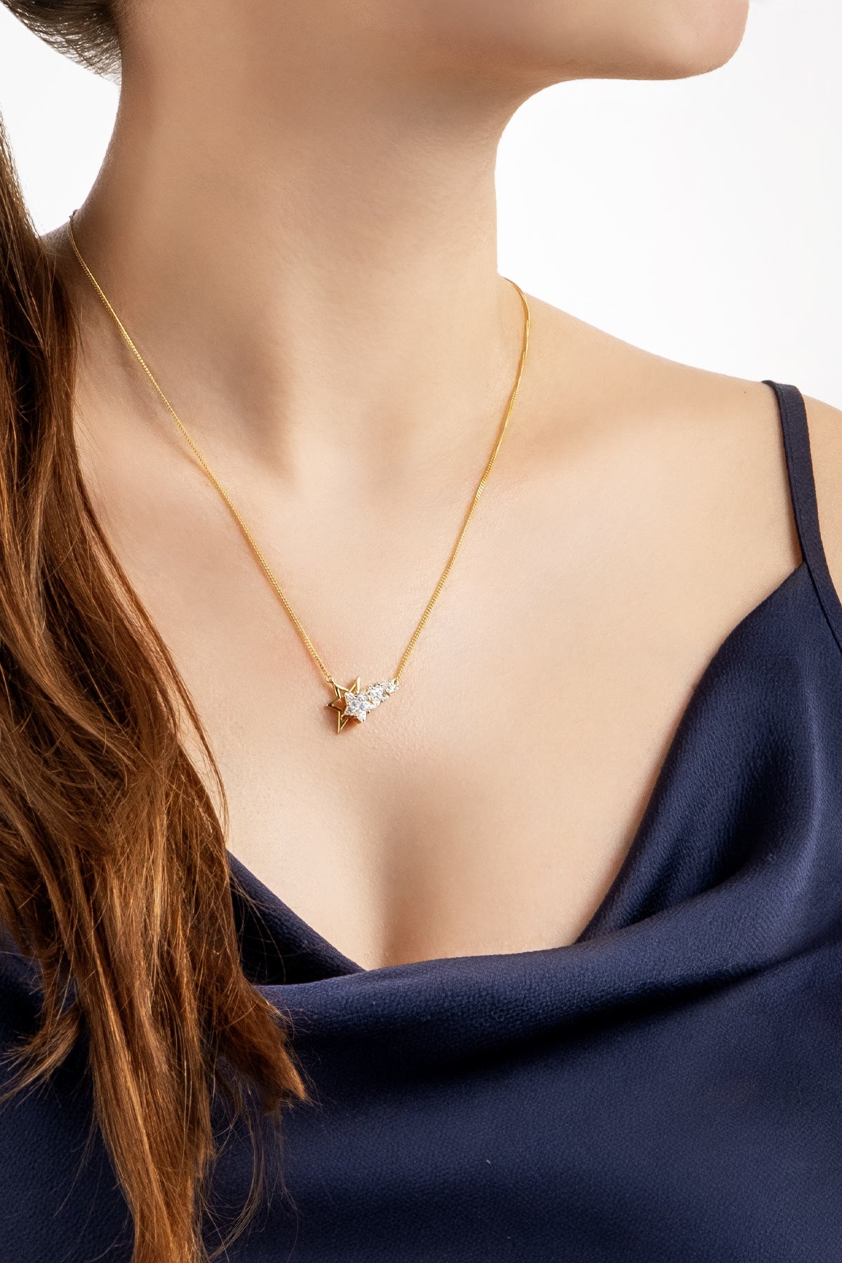 Nova 18 Ayar Sarı Altın Kaplama Gümüş 47 Cm Gümüş Kolye 07312030144