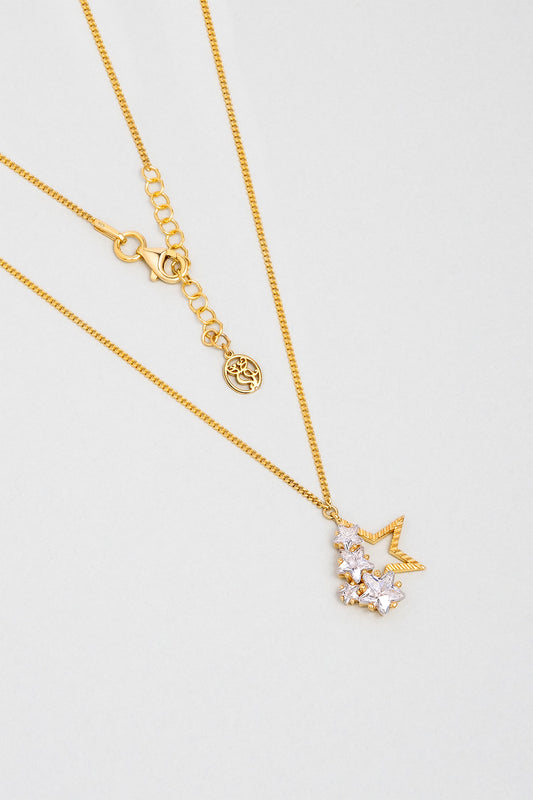 Nova 18 Ayar Sarı Altın Kaplama 45 Cm Gümüş Kolye 07312040144