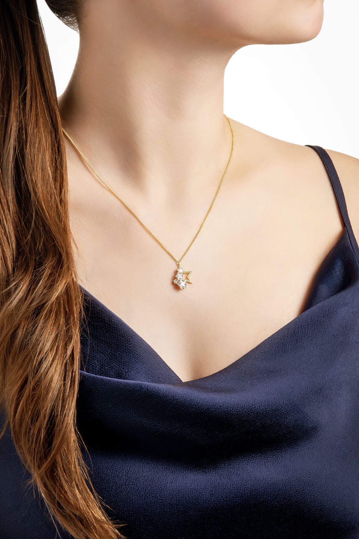 Nova 18 Ayar Sarı Altın Kaplama 45 Cm Gümüş Kolye 07312040144