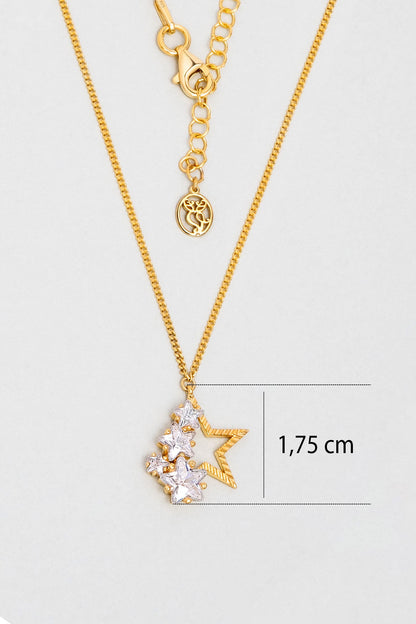 Nova 18 Ayar Sarı Altın Kaplama 45 Cm Gümüş Kolye 07312040144