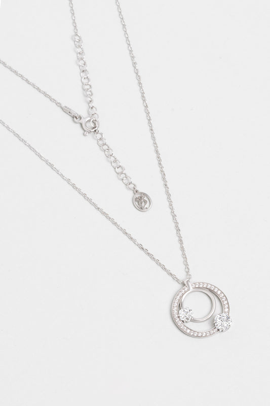 Tutulma 18 Ayar Beyaz Altın Kaplama 44 Cm Gümüş Yıldız Kolye 07312080199