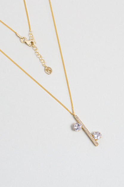 Flora 18 Ayar Sarı Altın Kaplama 45 Cm Gümüş Minimal Kolye 07312120144